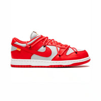 Nike Dunk Low x Off-White Men's Sneakers in Red and White