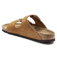 Birkenstock Arizona Soft Footbed Sandals in Suede Brown Leather