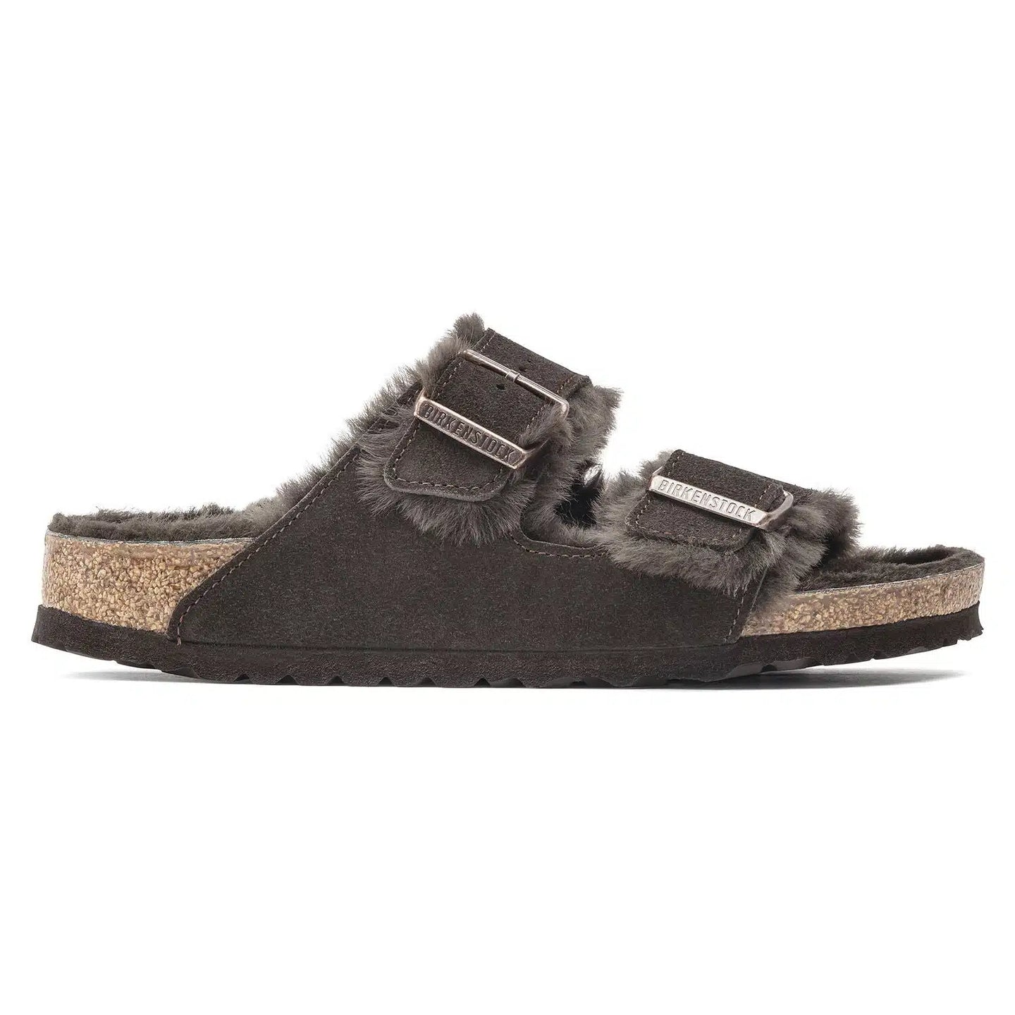 Birkenstock Arizona Shearling Sandals – Elegant Brown Suede Comfort Footwear