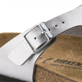 Birkenstock Gizeh Silver Birko-Flor Thong Sandals for Women's Comfort