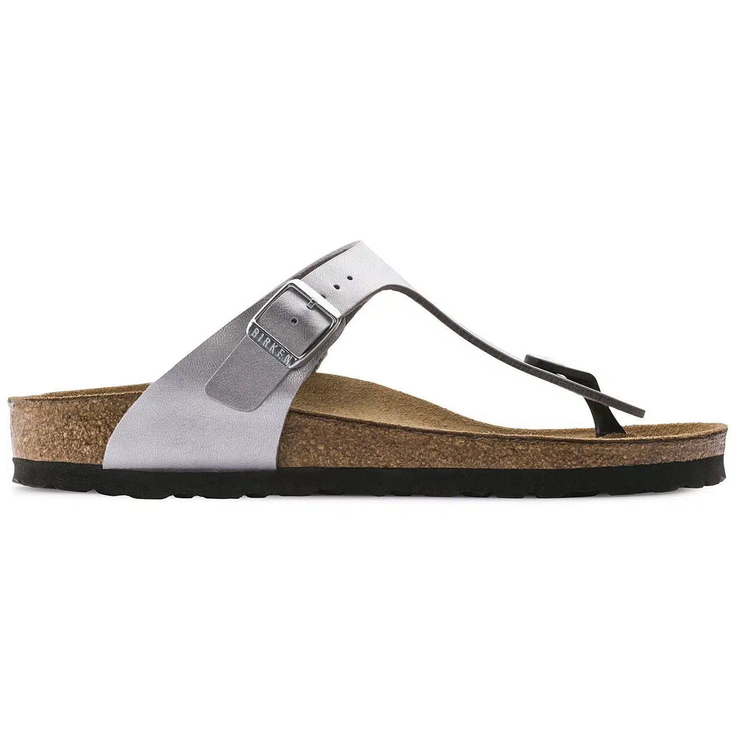 Birkenstock Gizeh Silver Birko-Flor Thong Sandals for Women's Comfort