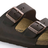 Birkenstock Arizona Soft Footbed Sandals in Dark Brown Oiled Leather
