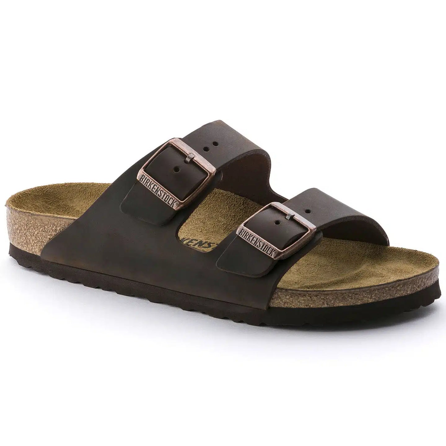Birkenstock Arizona Soft Footbed Sandals in Dark Brown Oiled Leather
