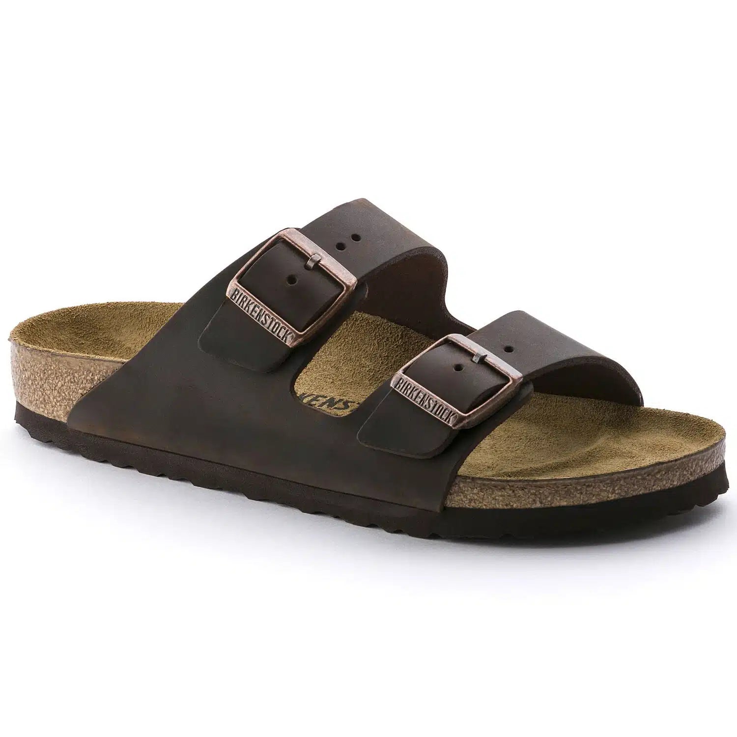 Birkenstock Arizona Soft Footbed Sandals in Dark Brown Oiled Leather
