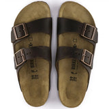 Birkenstock Arizona Soft Footbed Sandals in Dark Brown Oiled Leather