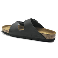 Birkenstock Women's Arizona Black Leather Sandals with Soft Footbed