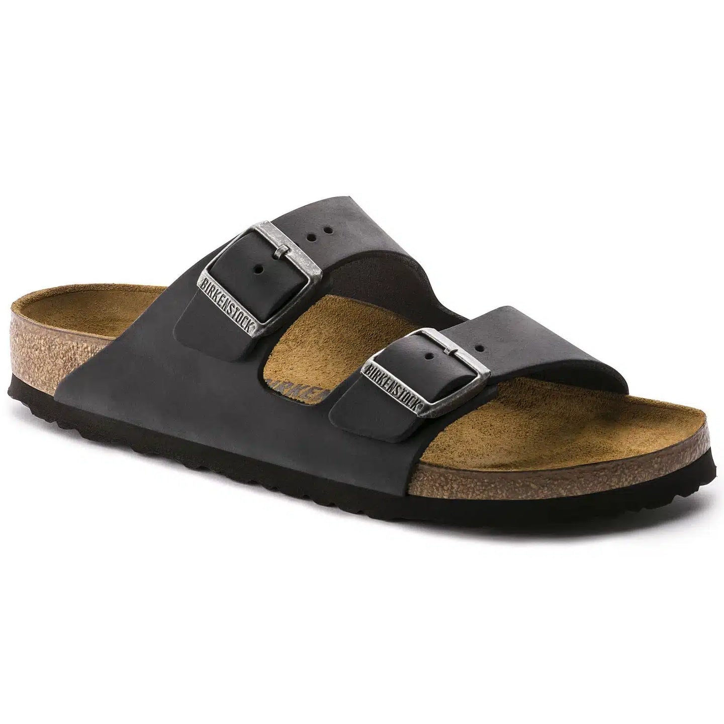 Birkenstock Arizona Black Leather Double Buckle Sandals - Comfort and Elegance