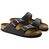 Birkenstock Arizona Black Leather Double Buckle Sandals - Comfort and Elegance