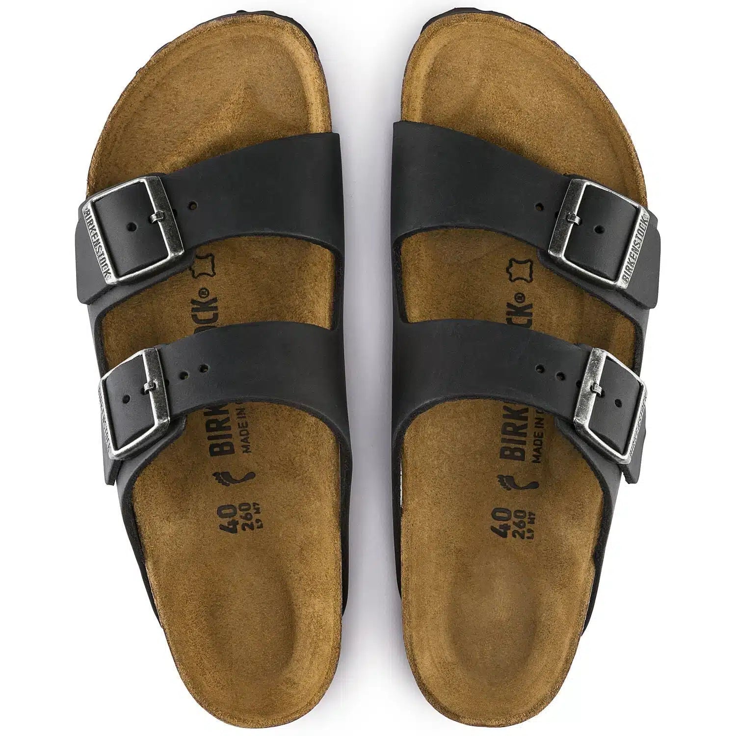 Birkenstock Arizona Black Leather Double Buckle Sandals - Comfort and Elegance