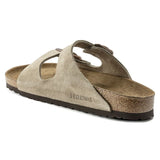 Birkenstock Arizona Khaki Suede Leather Sandals with Soft Footbed
