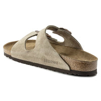Birkenstock Arizona Khaki Suede Leather Sandals with Soft Footbed