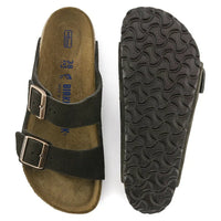 Birkenstock Arizona Suede Mocca Sandals with Soft Footbed
