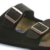 Birkenstock Arizona Suede Mocca Sandals with Soft Footbed