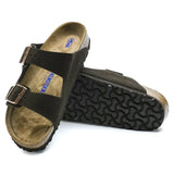 Birkenstock Arizona Suede Mocca Sandals with Soft Footbed
