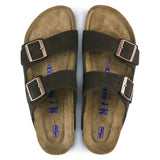 Birkenstock Arizona Suede Mocca Sandals with Soft Footbed
