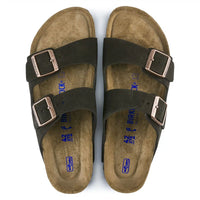 Birkenstock Arizona Suede Mocca Sandals with Soft Footbed