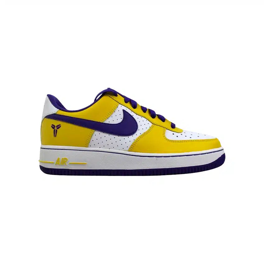 Nike Air Force 1 Low GS Kobe Bryant Tribute Sneakers - Yellow & Purple 2009 Edition