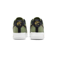 Nike Air Force 1 Low - Olive Green with Dual Black and Gold Swoosh