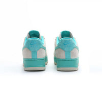 Nike Air Force 1 Low Sand with Aqua Blue Swoosh