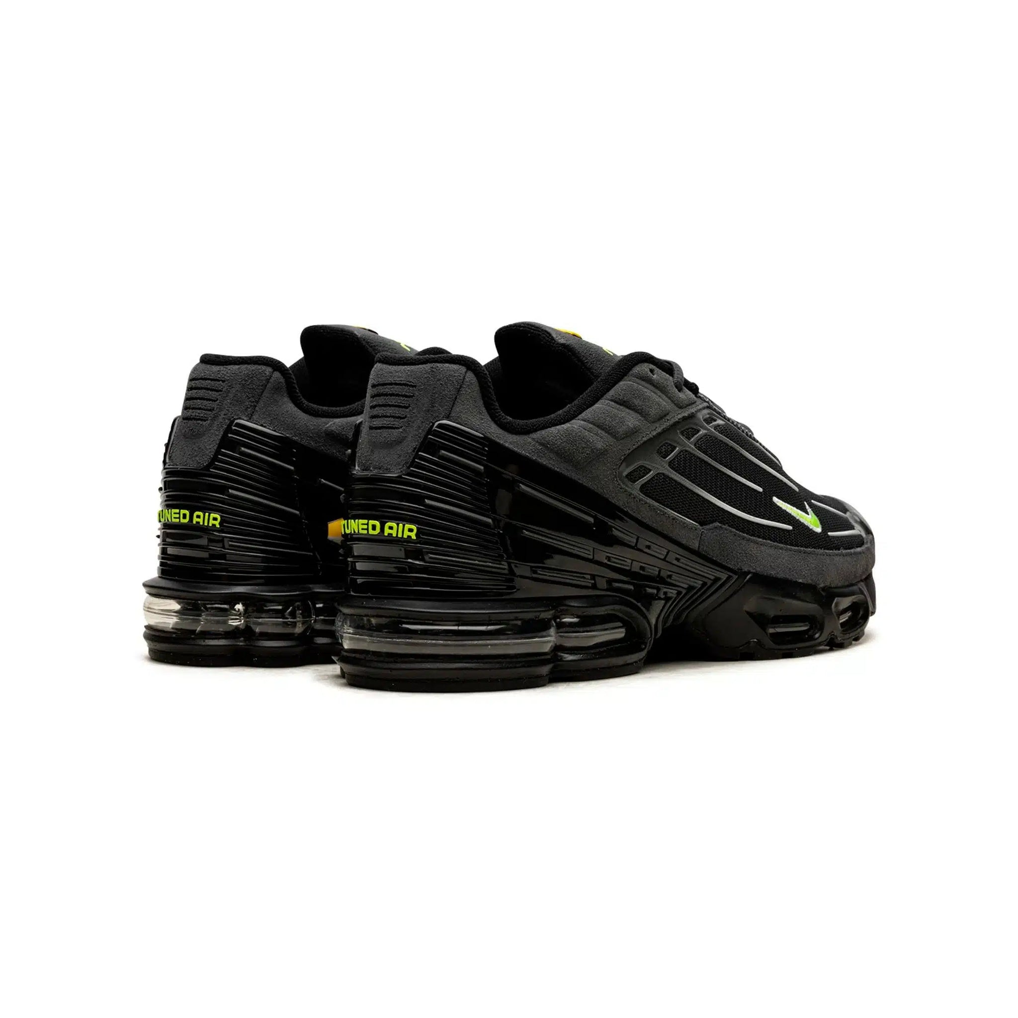 Nike Air Max Plus 3 Men's Sneakers - Black Volt Futuristic Design