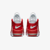 Nike Air More Uptempo Men's Sneakers in White & Varsity Red