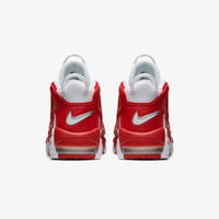Nike Air More Uptempo Men's Sneakers in White & Varsity Red