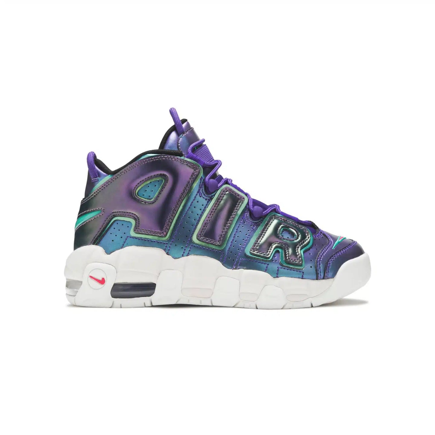 Nike Air More Uptempo Unisex Trainers - Violet Iridescent | Futuristic & Comfortable