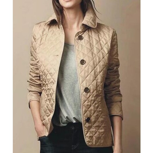 Chic Women's Lightweight Quilted Coat with Button Closure