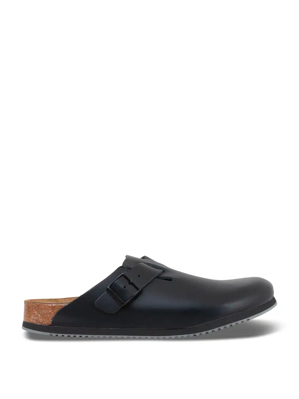 Birkenstock Boston Unisex Black Leather Non-Slip Clogs for Ultimate Grip
