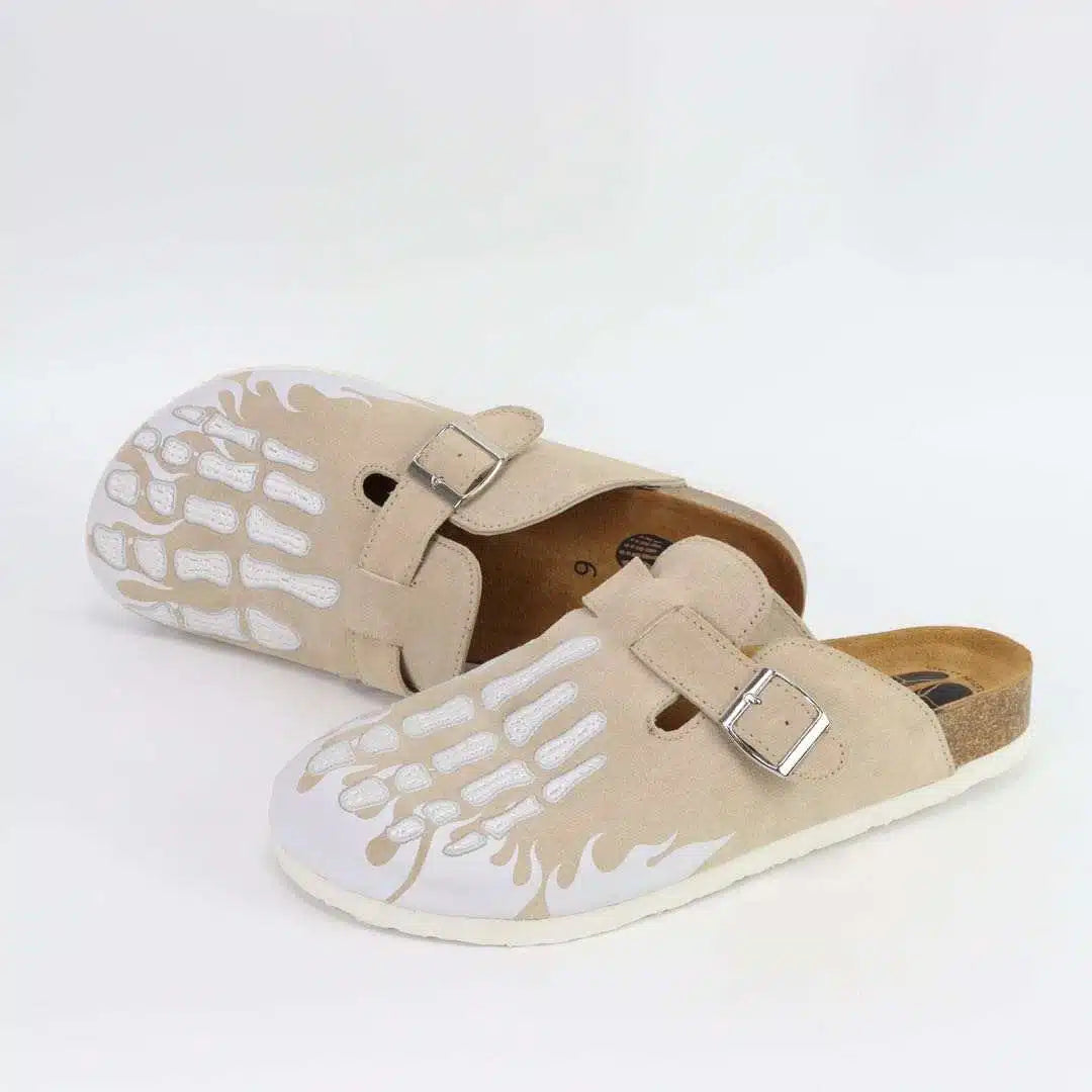 Birkenstock Unisex Leather Boston Clogs with Skeleton Design