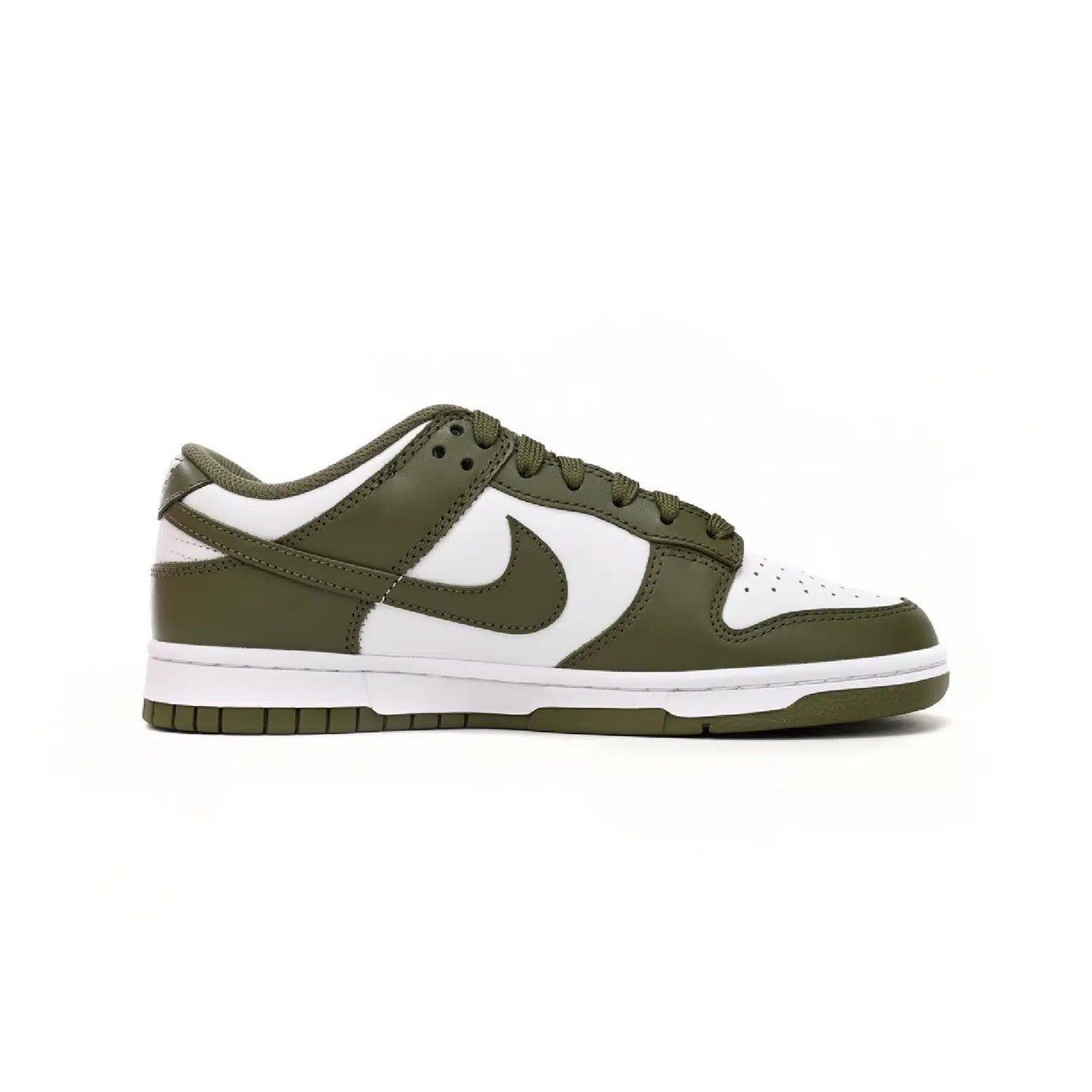 Nike Dunk Low - Unisex Sneakers in White & Olive Green