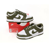 Nike Dunk Low - Unisex Sneakers in White & Olive Green