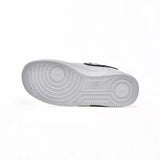 Nike Air Force 1 Low Sneakers: White with Red Swoosh & Carabiner