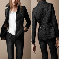 Chic Women's Lightweight Quilted Coat with Button Closure